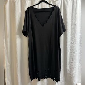 Black Dress with Pockets. Size 6X.